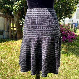 Geometric Preppy Warm Grid Skirt